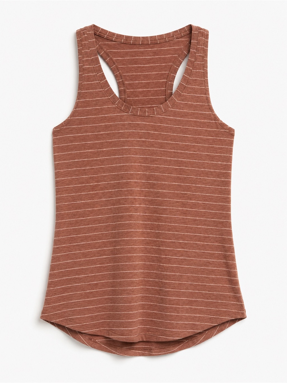 Striped Racerback Tank Top - Brown